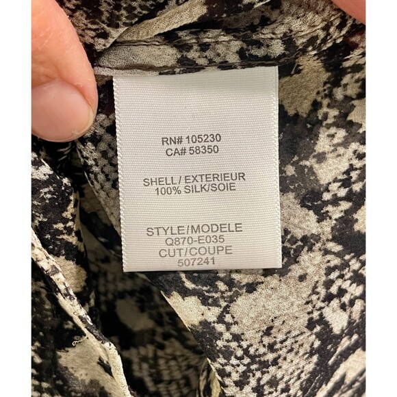 EQUIPMENT Slim Fit Signature 100% Silk Reptile Blouse, Sz S - Picture 5 of 7